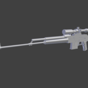 Sniper Long Gun Weapon 3d model