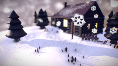 Snow Cabin Building Free 3d Model - .Obj - Open3dModel
