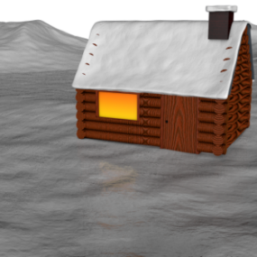 Small Snow House 3d model