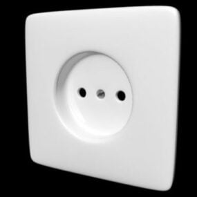 Wall Socket Round Style 3d model