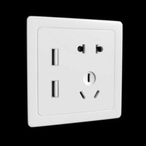 Socket USB Port Outlet דגם תלת מימד