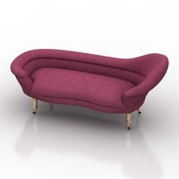 Вікторіанський диван-шезлонг 19 століття 3d модель