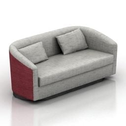 3д модель дивана двухместного Brabbu Design