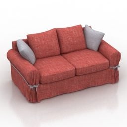 Small Sofa Two Seats Design 3d model