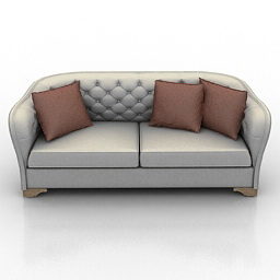 Leather Sofa Bruno Zampa Design 3d model