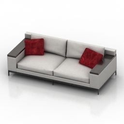 2 Seats Sofa Christian Design 3d model