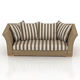 Home Elegant Sofa Fendi Design 3d model