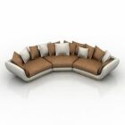 Mobília de Relotti do sofá da forma curvada