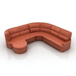 Mẫu thiết kế nội thất sofa U Sharp 3d