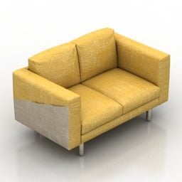 Диван 2 Сидіння Ікеа Меблі 3d модель