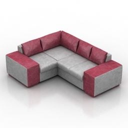 Model 3d Perabotan Sofa L Corner Lira