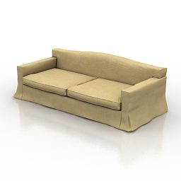 Two Seats Sofa Meridiani Design 3d model