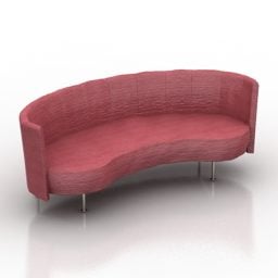 Mẫu thiết kế nội thất Sofa cong Phil 3d