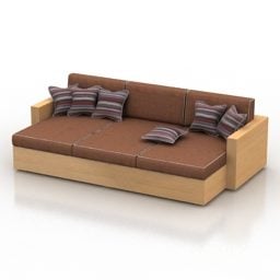 Leather Sofa Bed Furniture 3d model