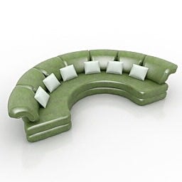 Gebogenes Sofa-Moon-Design-3D-Modell