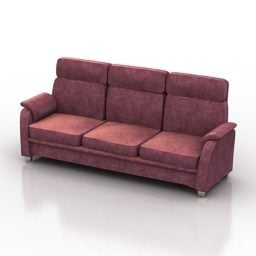 3 Seats Sofa Living Room Design 3d model