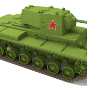Soviet Tank Ww2 Kv1 1942 3d model