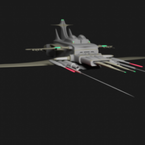 Sci-fi Space Cruiser 3D-model