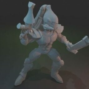 Space Elf Character Sculpture 3d model