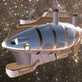 דגם תלת מימד של ספינת חלל מדע בדיוני