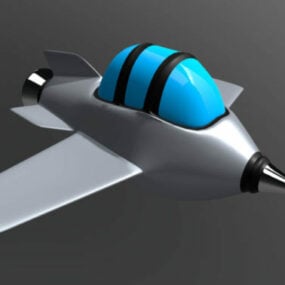 Cartoon Spaceship Lowpoly 3d model