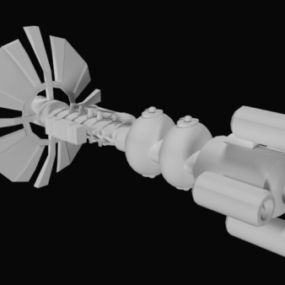 Ruimteschip Low Poly 3D-model