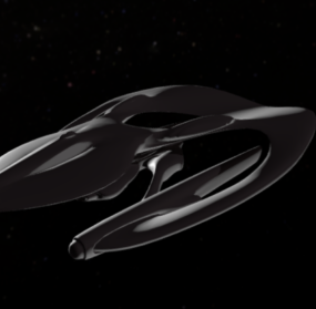 Modelo 3d da nave espacial futurista Nautilus