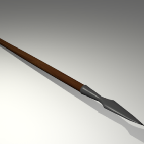 Modelo 3D de arma de lança da Idade da Pedra