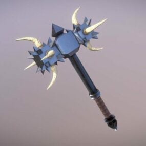 Weapon Spiked Bone Hammer 3d-modell