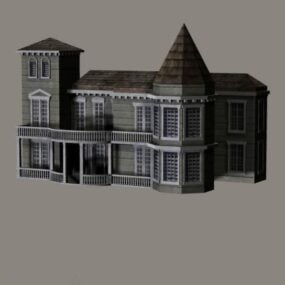 3д модель здания Spooky Manor Building