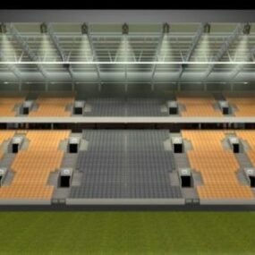 Soccer Field Stadium 3d-modell
