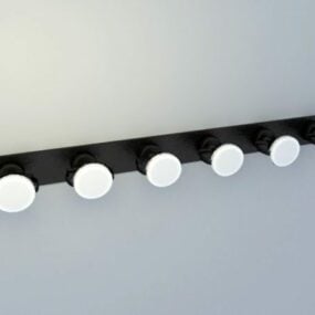 3д модель общего точечного светильника для комнаты-студии