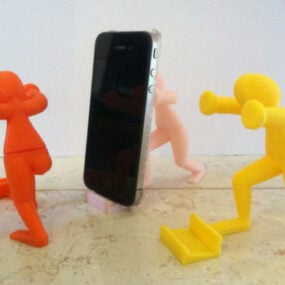 Potisknutelný stojan pro 3D model mobilního telefonu
