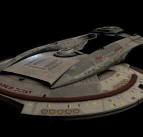 3д модель космического корабля Star Trek класса Акира