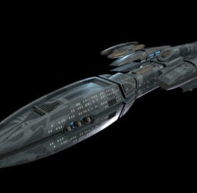 Model 3d Star Trek kapal angkasa Andorian Cruiser