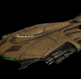 Spaceship Star Trek Arkonian Military Vessel 3d model