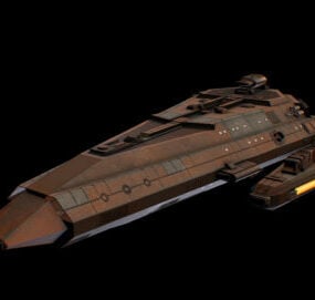 太空飞船星际迷航巴久兰货轮3d模型