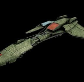 نموذج سفينة الفضاء ستار تريك كلينجون D5 فئة 3D