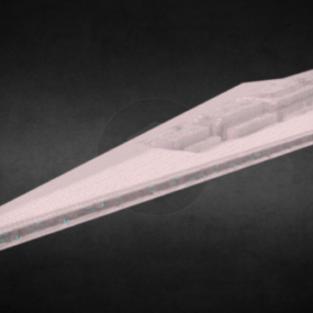 Modelo 3d de la nave espacial Star Wars Star Destroyer