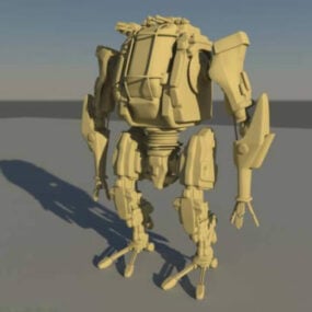 Modelo 3d do robô dos soldados da nave espacial