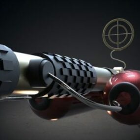 Steampunk Rifle Weapon 3d model