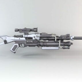Senapan Sniper Steampunk model 3d