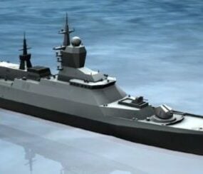 Model 3D rosyjskiego statku marynarki wojennej Steregushchiy