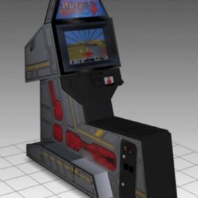 3д модель аркадного игрового автомата Stun Runner Sitdown