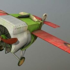 螺旋桨飞机福克3d模型