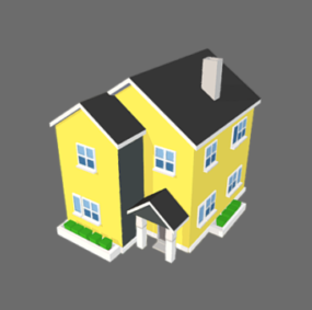 Suburb 2 Levels House 3d-modell