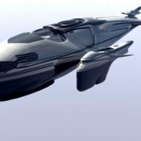 Lowpoly Uzaylı Gemisi Konsepti 3D model