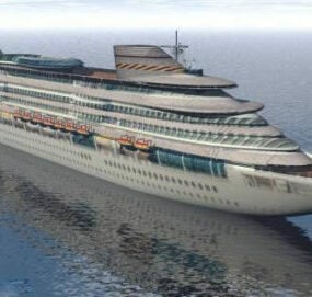 Barco crucero de viaje por el Caribe modelo 3d