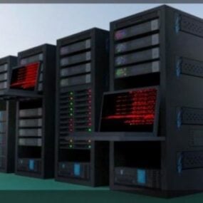 Mô hình 3d Giá đỡ máy chủ siêu máy tính