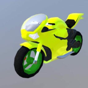सुपर बाइक Lowpoly 3d मॉडल